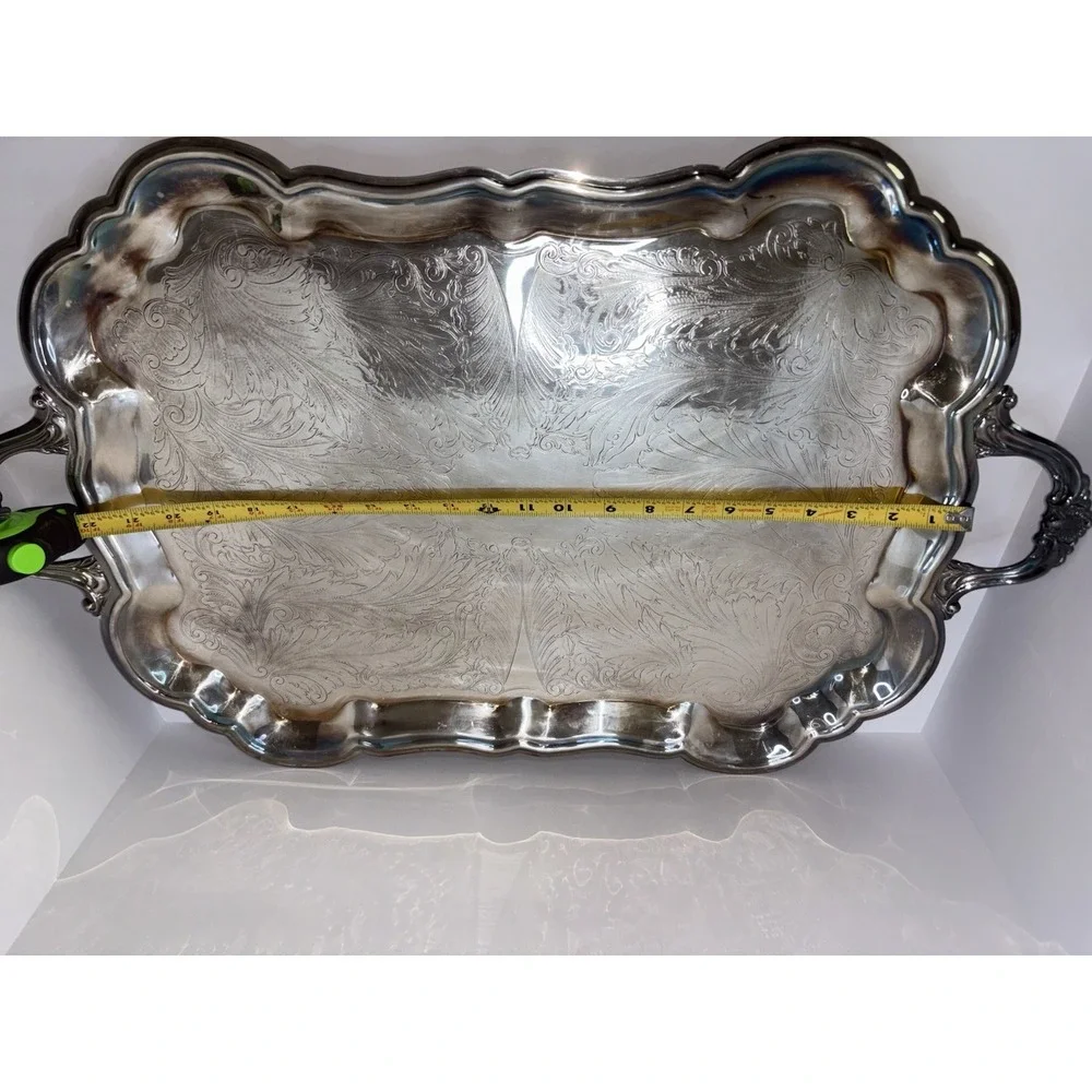 Vintage Large Silver Tray With Handles. F.B.‎  Rogers Heavy